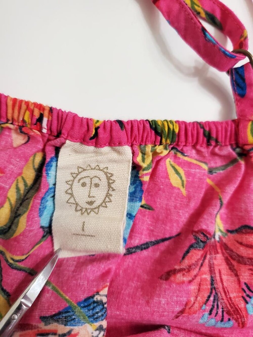 Printfresh Cami Nightgown L Hummingbird Haven Organic Cotton Floral Bird Pockets - Picture 6 of 12